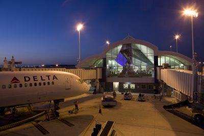 Jax International Airport at night