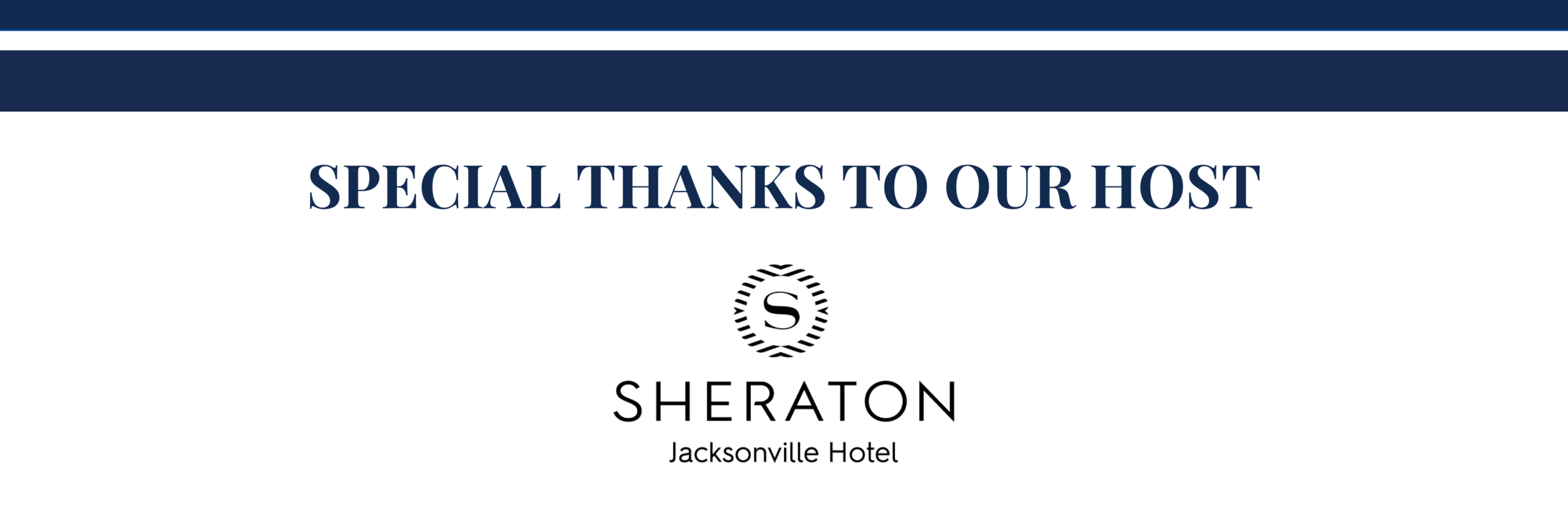 Special Thanks to the Sheraton Hotel Footer